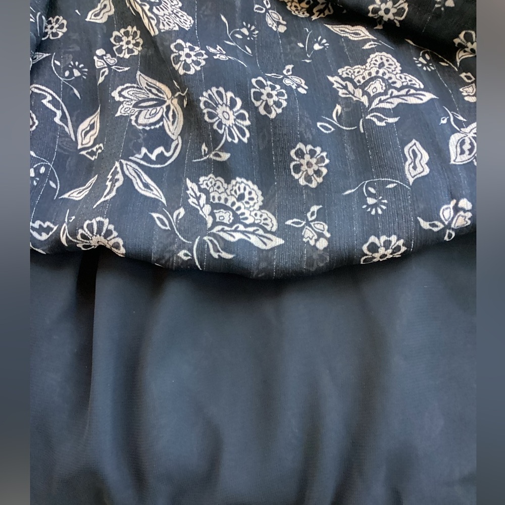 Zara Floral Black and Tan Dress - Picture 6 of 8